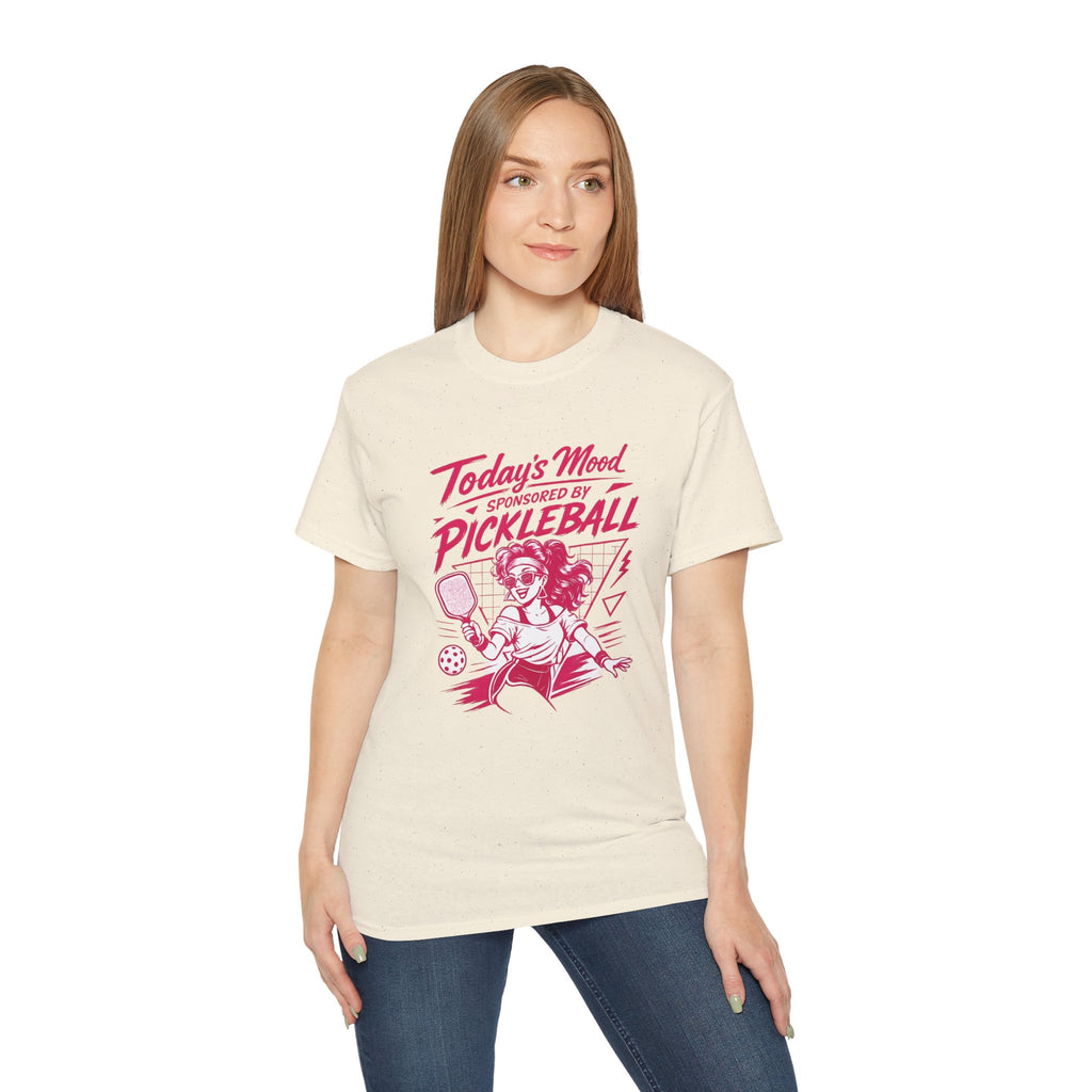 Pickleball Tee — "Today's Mood Sponsored by Pickleball" Retro Sports Shirt
