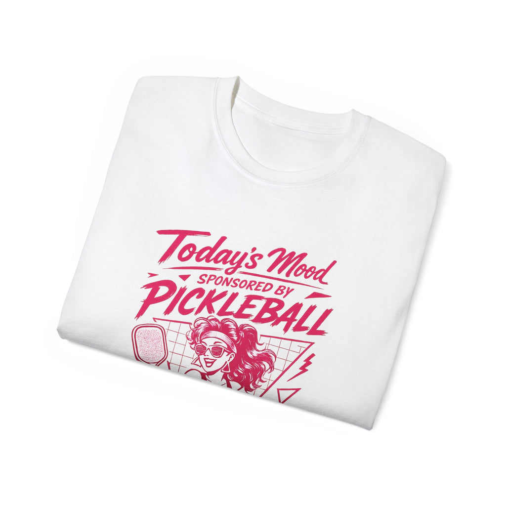 Pickleball Tee — "Today's Mood Sponsored by Pickleball" Retro Sports Shirt