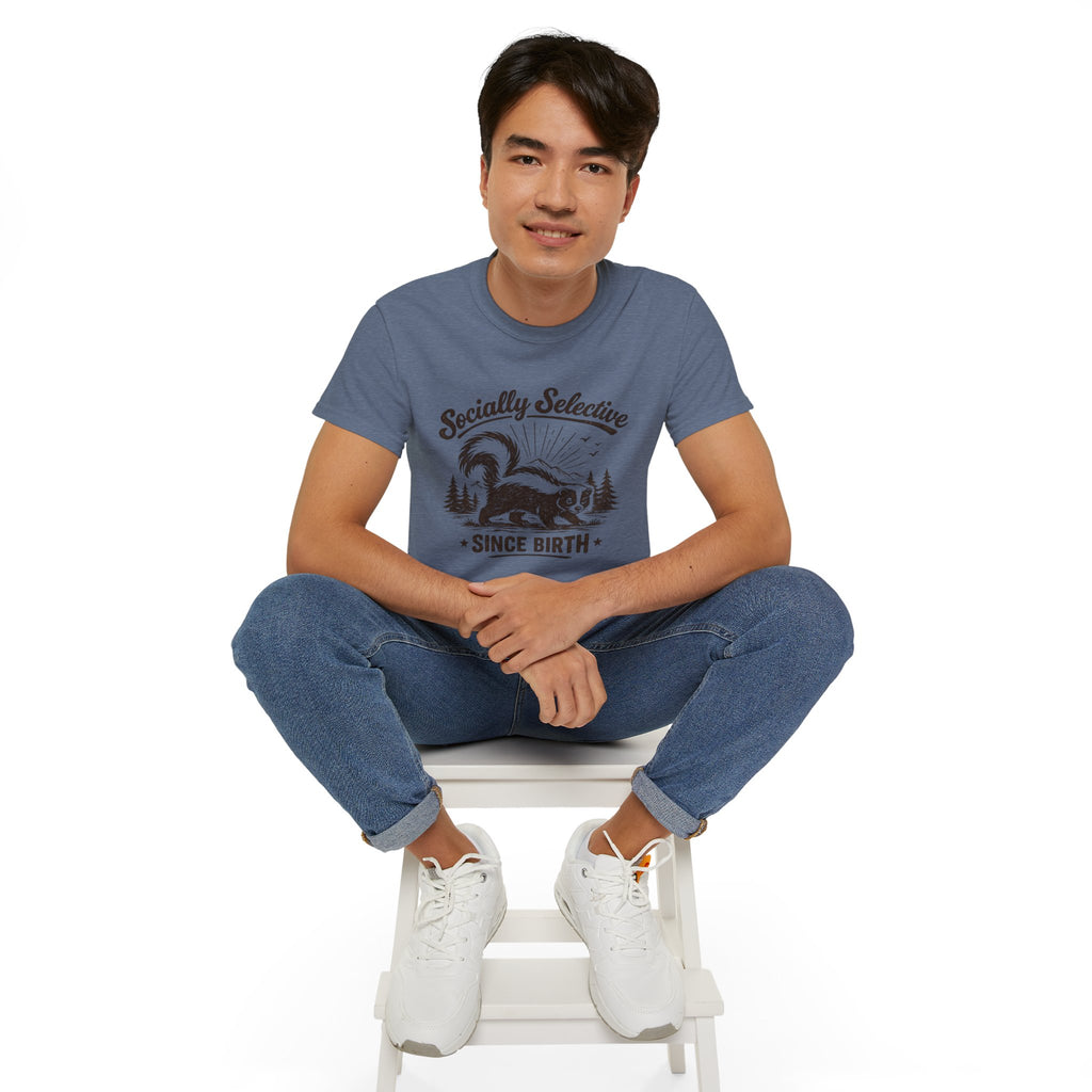 Socially Selective Since Birth T-Shirt — Skunk Graphic Tee