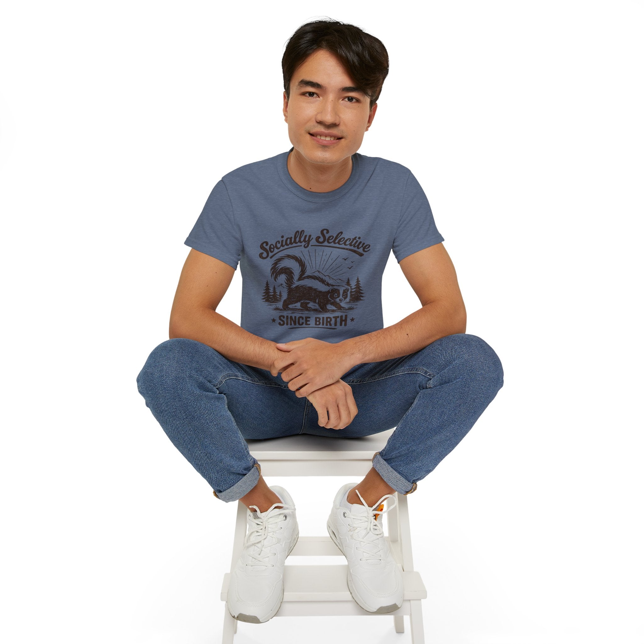 Socially Selective Since Birth T-Shirt — Skunk Graphic Tee