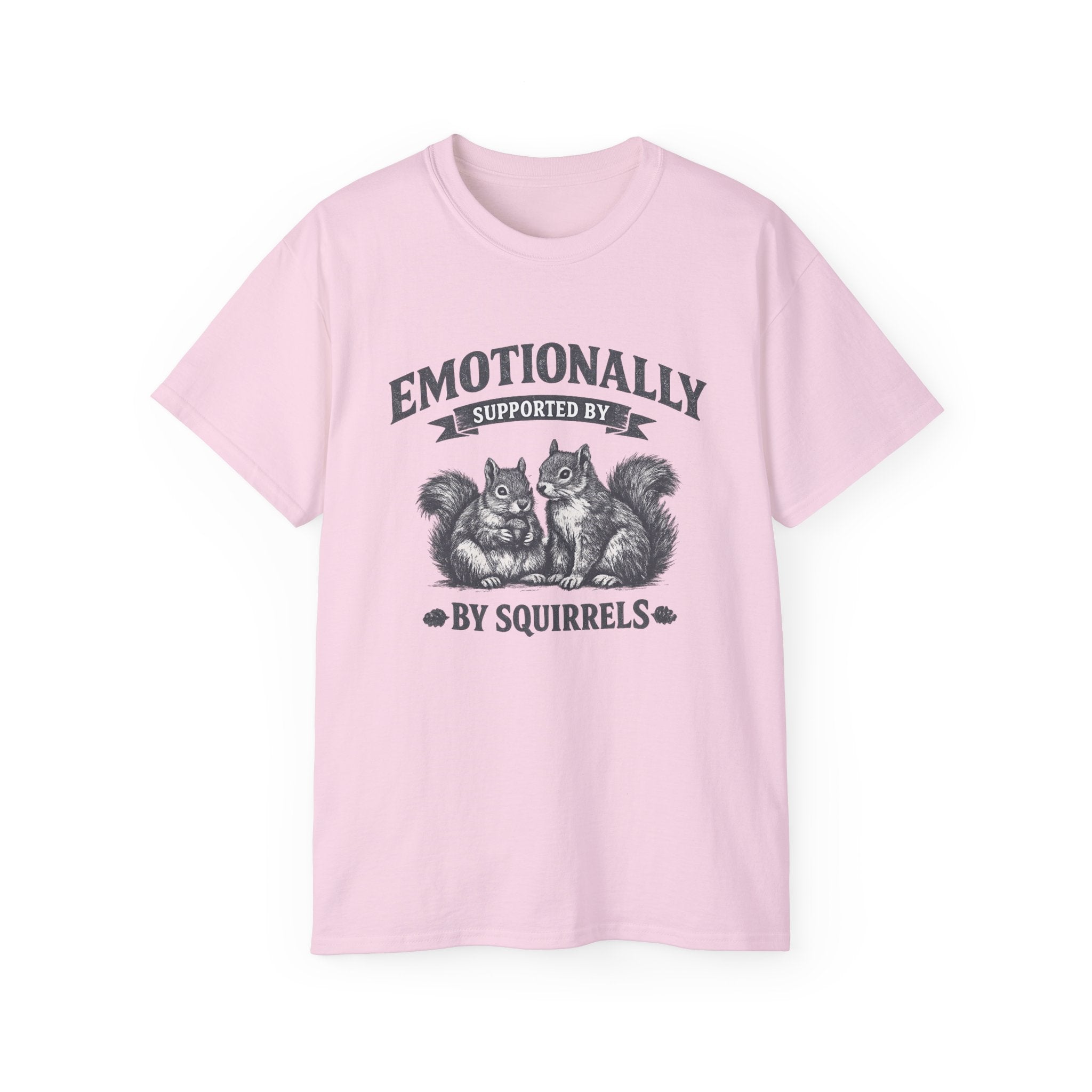 T-Shirt — "Emotionally Supported by Squirrels" Vintage Graphic Tee