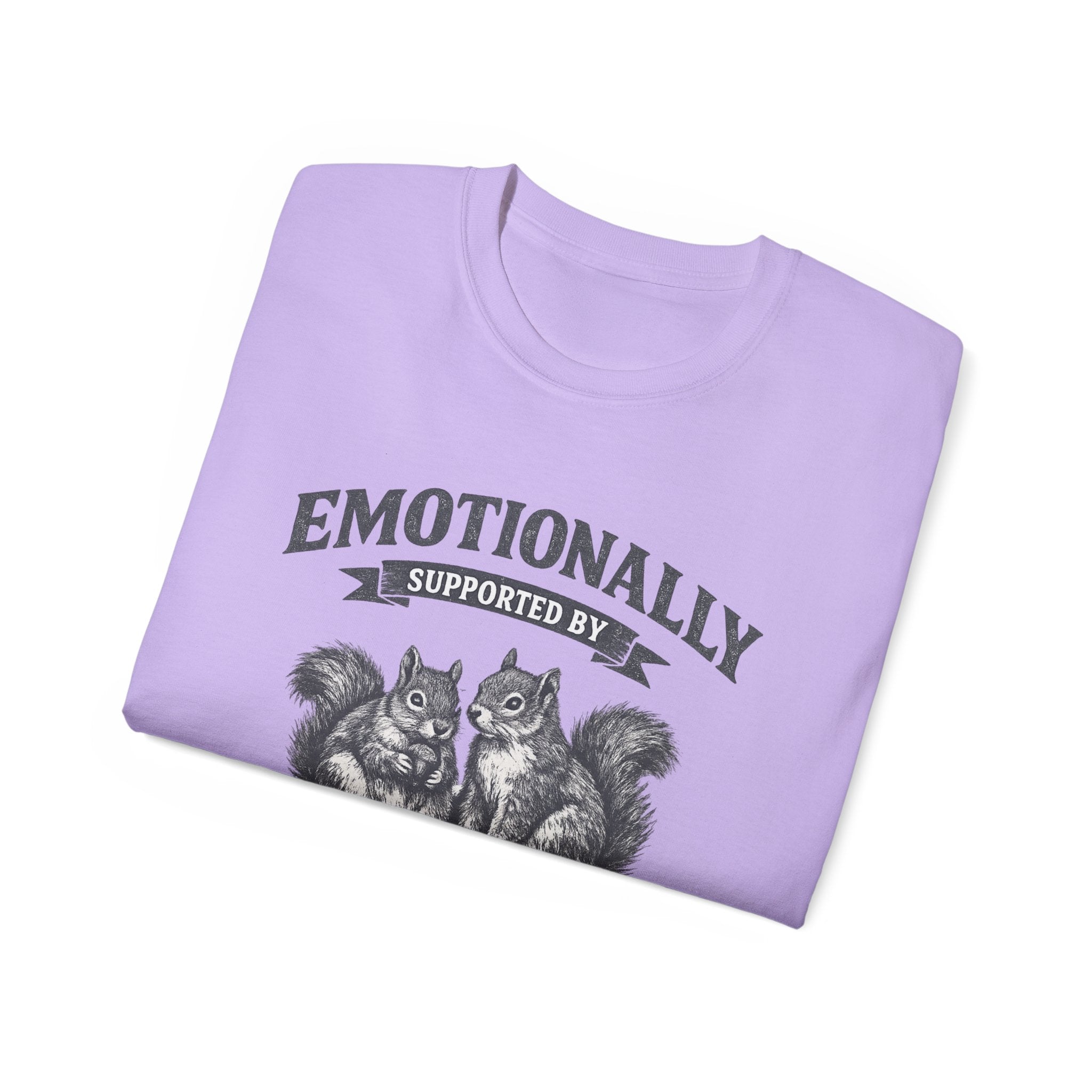 T-Shirt — "Emotionally Supported by Squirrels" Vintage Graphic Tee