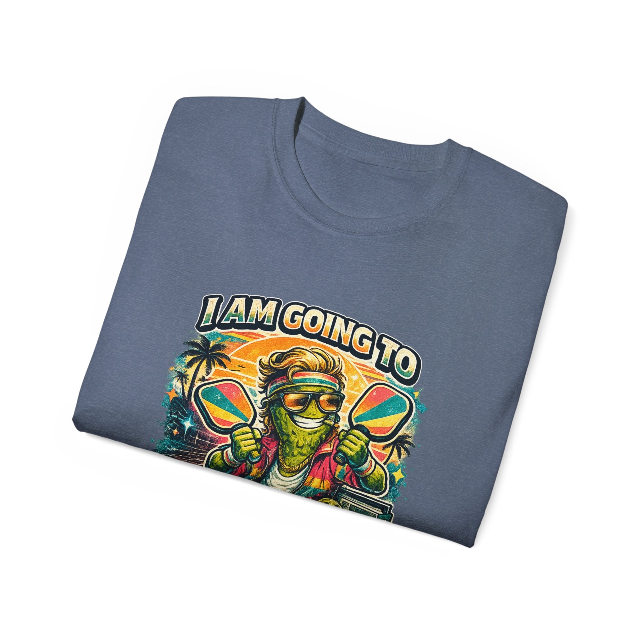 I Am Going To Pickle You Tee — Funny Pickleball Character Graphic T-Shirt