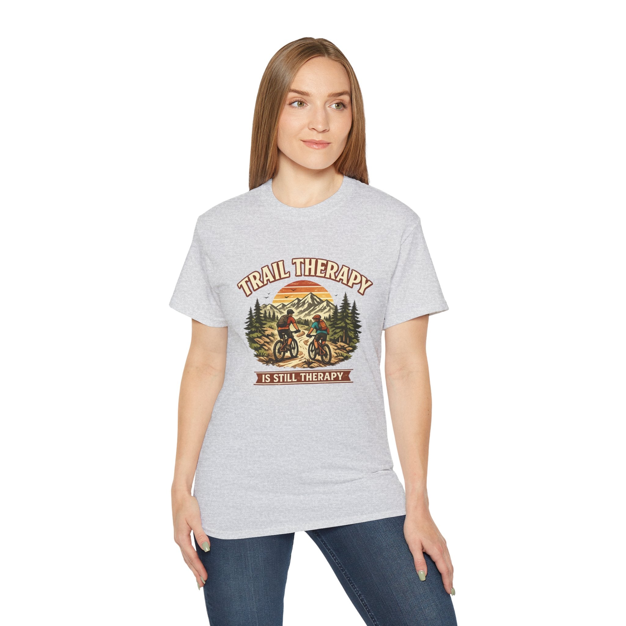Trail Therapy T-Shirt — "Trail Therapy is Still Therapy" Mountain Biking Tee