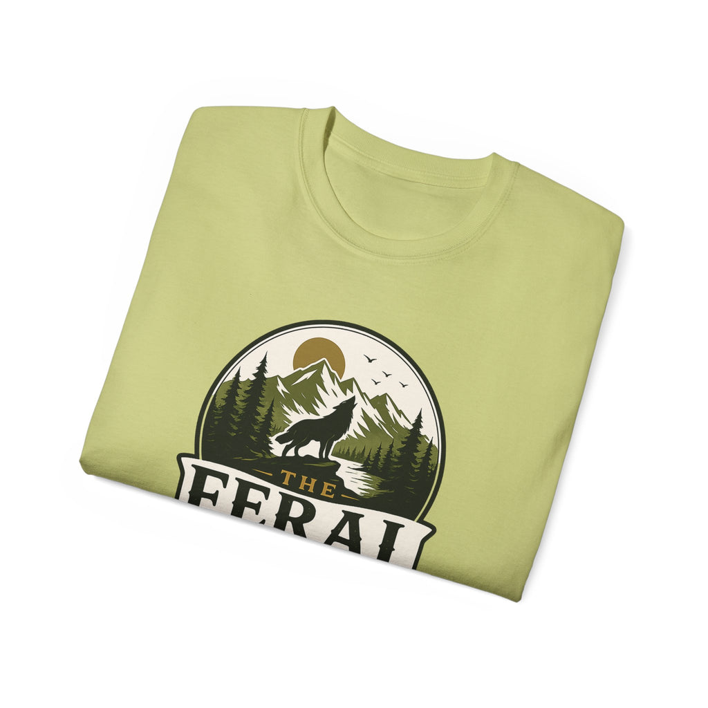 Feral Outdoor Social Club T-Shirt — Wilderness Wolf Logo Tee