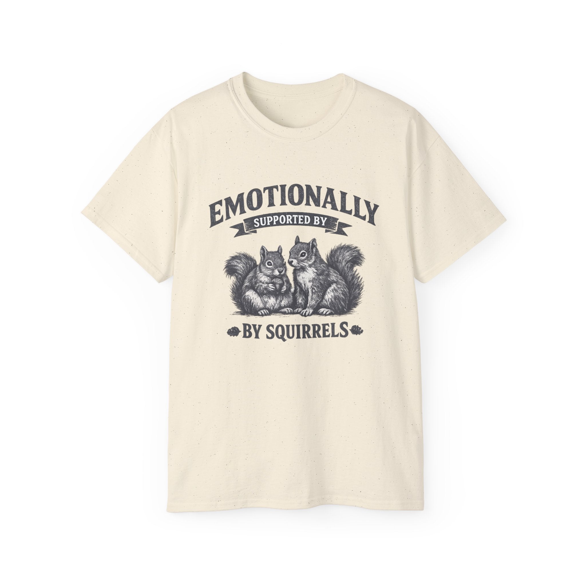 T-Shirt — "Emotionally Supported by Squirrels" Vintage Graphic Tee