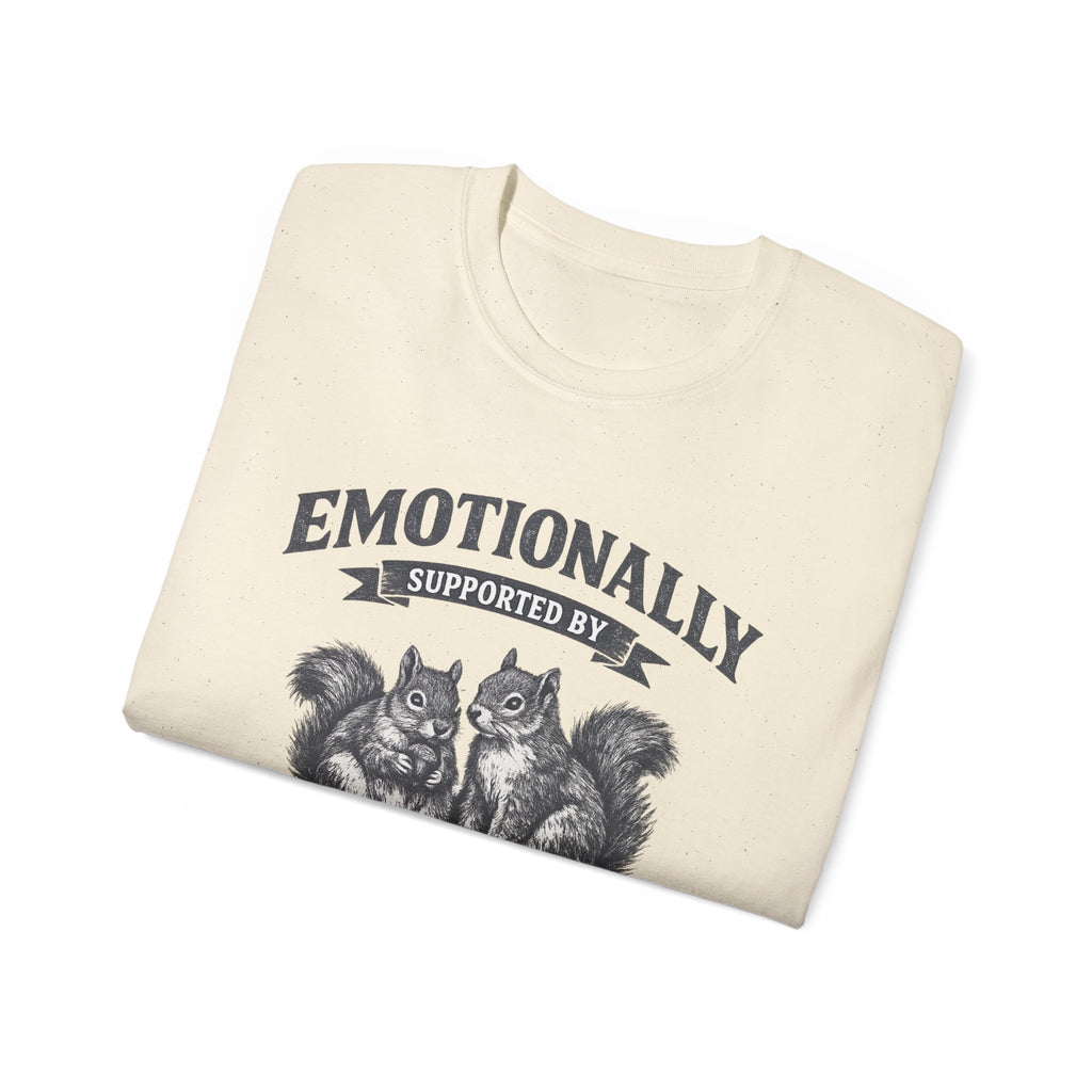 T-Shirt — "Emotionally Supported by Squirrels" Vintage Graphic Tee
