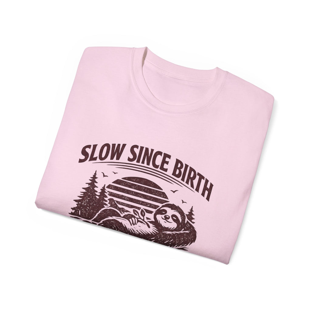 Slow Since Birth Sloth Tee — Funny Retro Nature T-Shirt