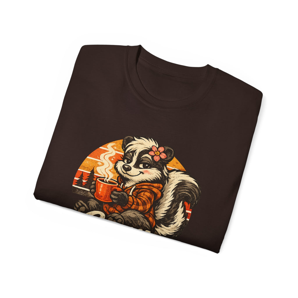 Cozy But Feral Skunk T-Shirt – Cute Retro Autumn Graphic Tee