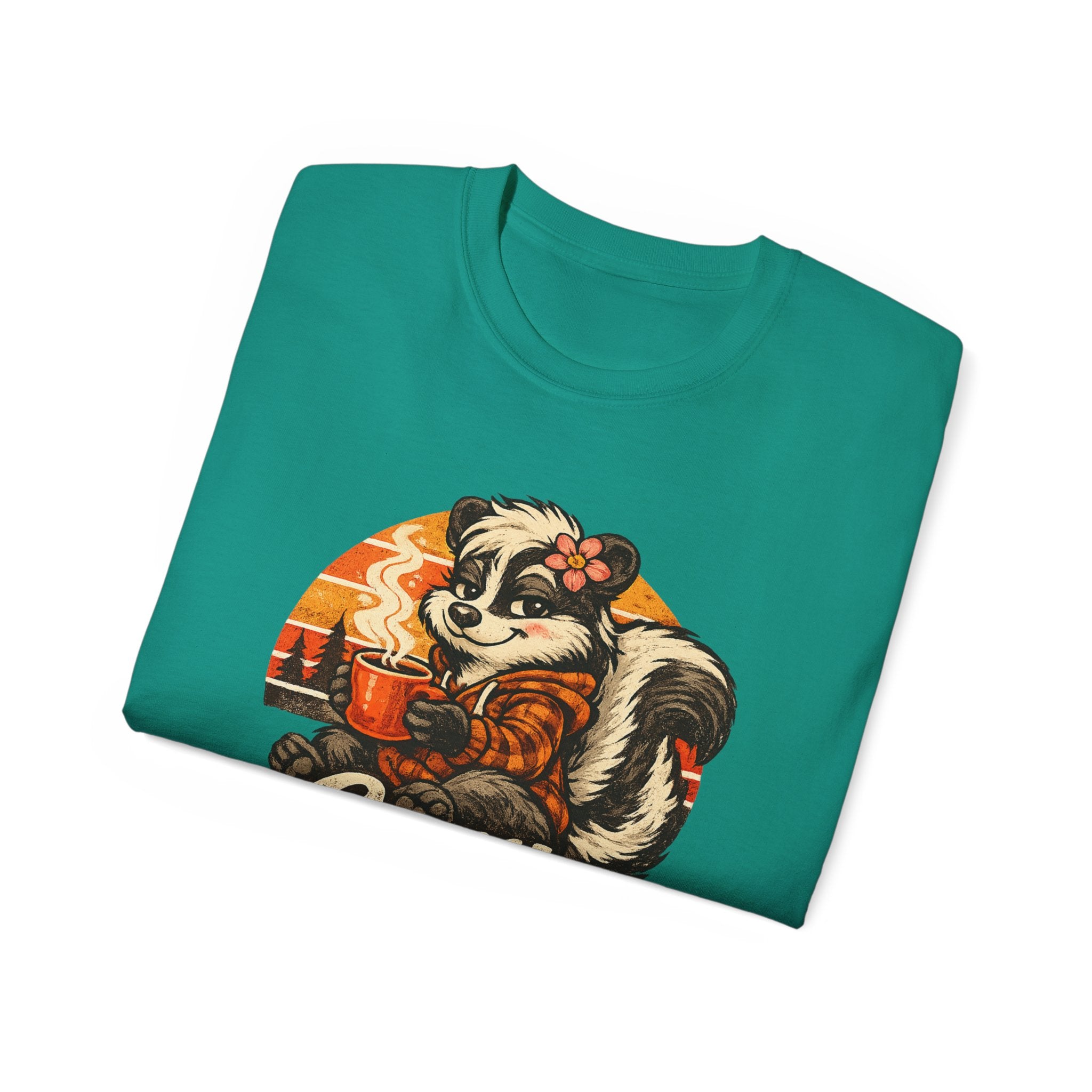 Cozy But Feral Skunk T-Shirt – Cute Retro Autumn Graphic Tee