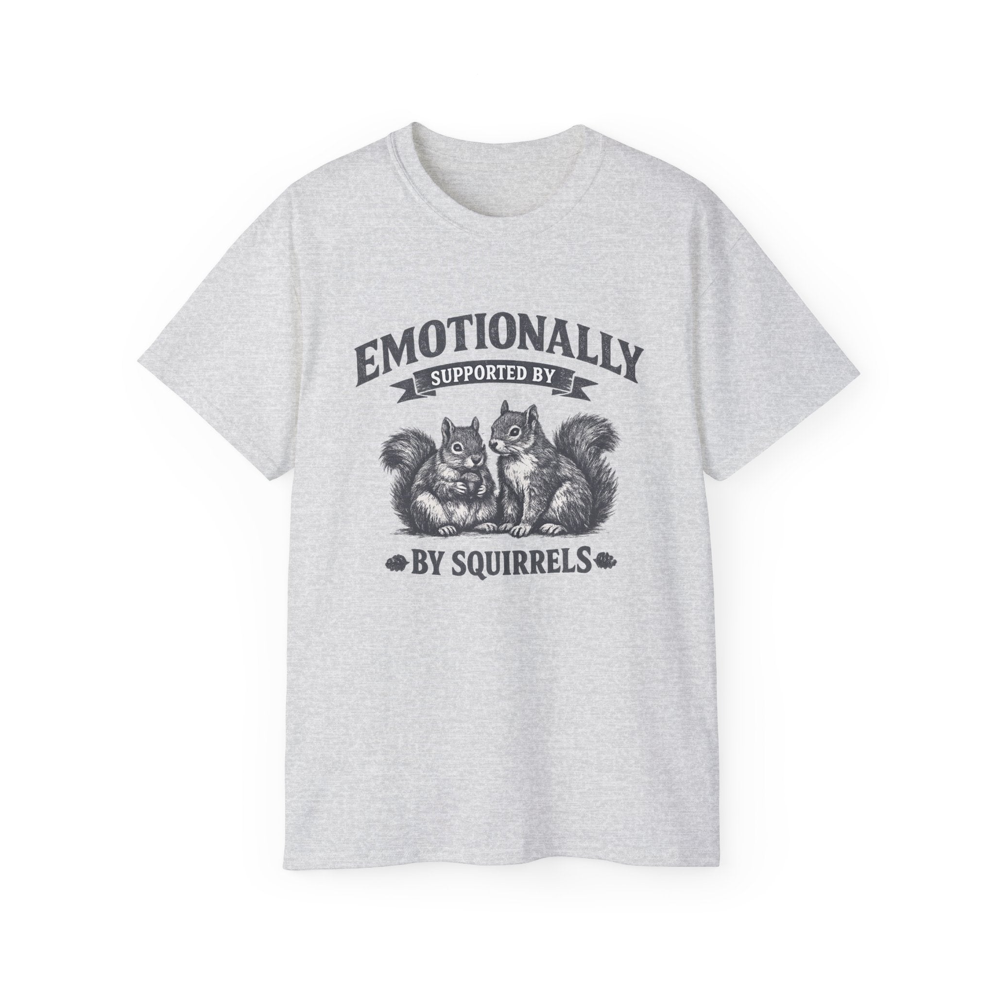 T-Shirt — "Emotionally Supported by Squirrels" Vintage Graphic Tee