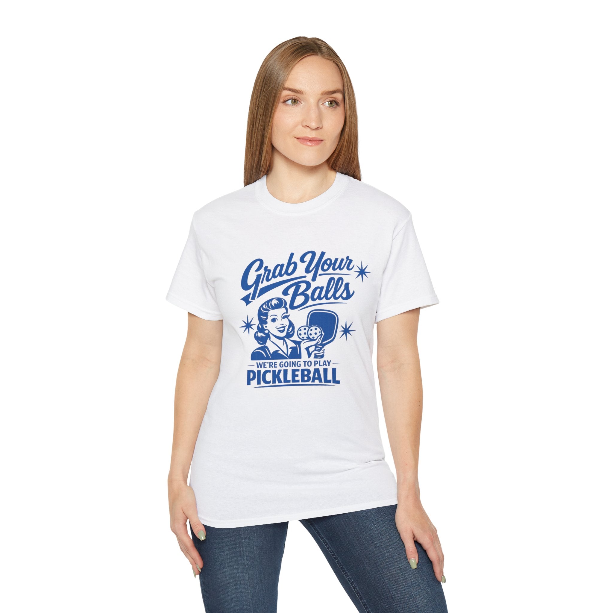 Grab Your Balls Pickleball T‑Shirt — Funny Retro Pickleball Tee