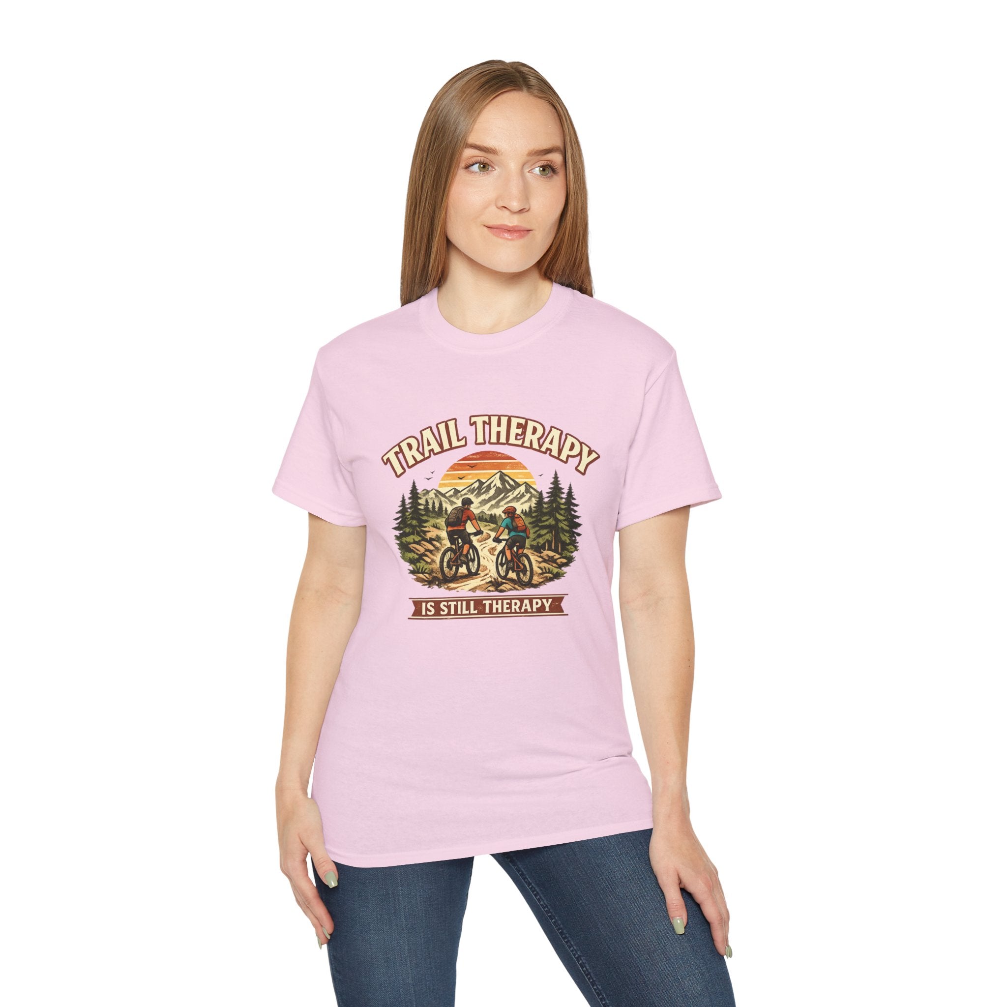 Trail Therapy T-Shirt — "Trail Therapy is Still Therapy" Mountain Biking Tee