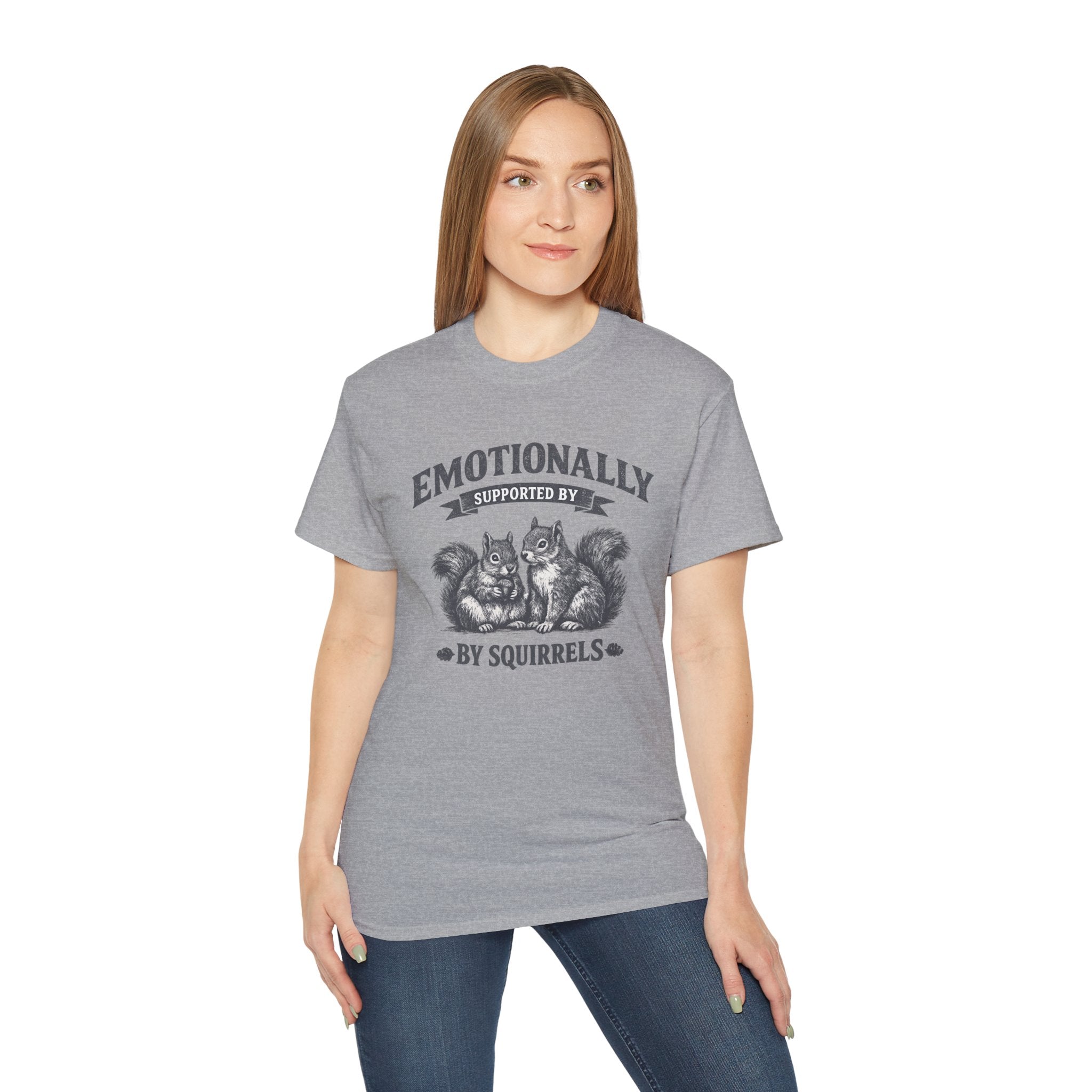 T-Shirt — "Emotionally Supported by Squirrels" Vintage Graphic Tee