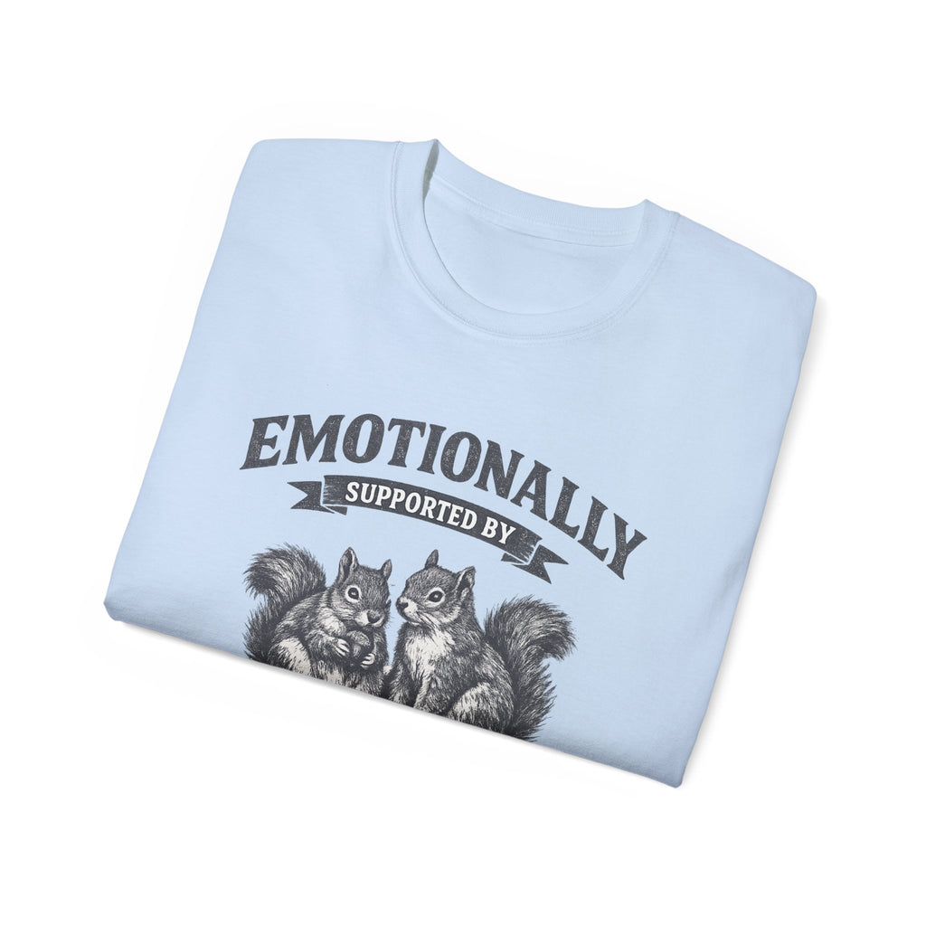T-Shirt — "Emotionally Supported by Squirrels" Vintage Graphic Tee