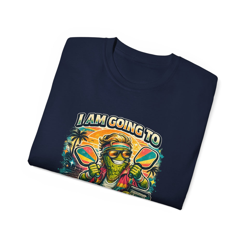 I Am Going To Pickle You Tee — Funny Pickleball Character Graphic T-Shirt