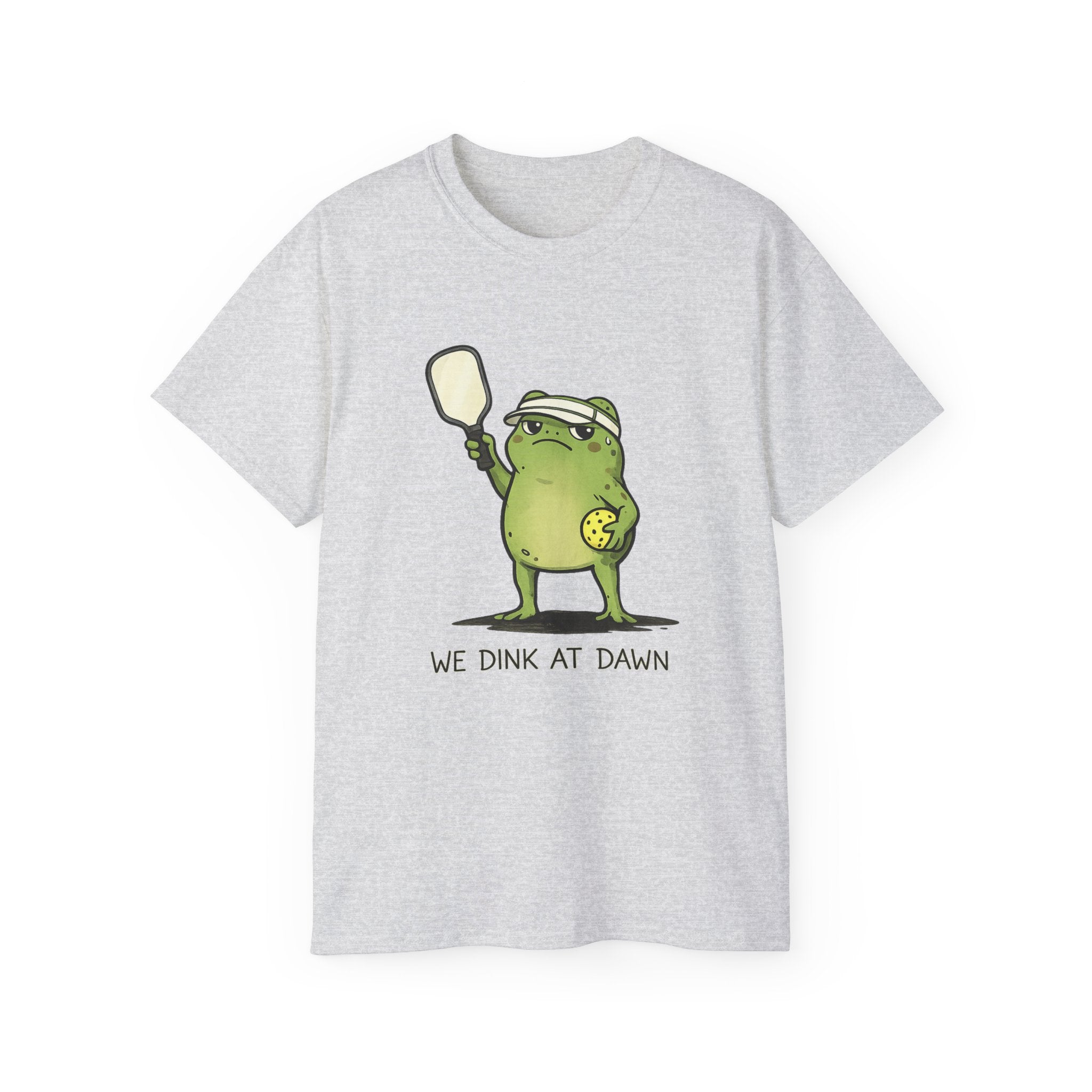 “We Drink at Dawn” Funny Pickleball T-Shirt — Cute Drunk Pickleball Graphic Tee