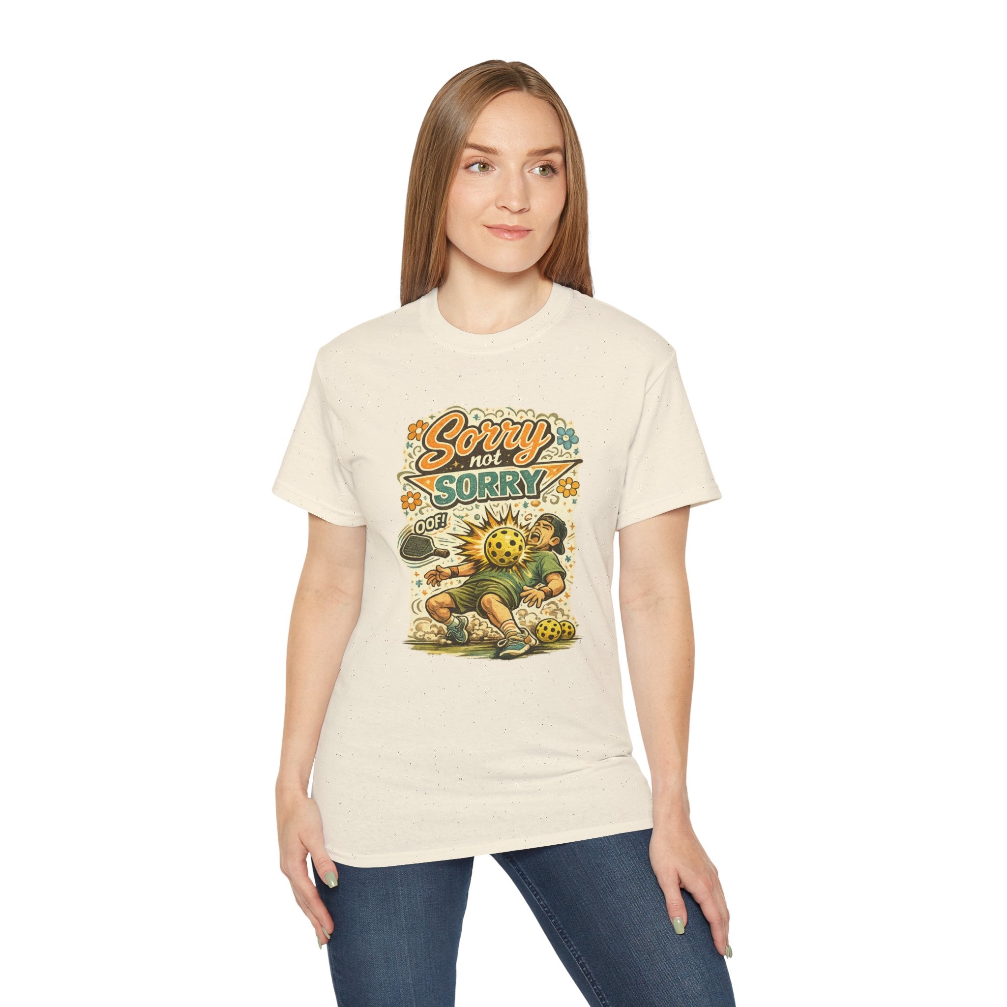 Sorry Not Sorry Pickleball Tee — Retro Vintage Pickleball Graphic Shirt