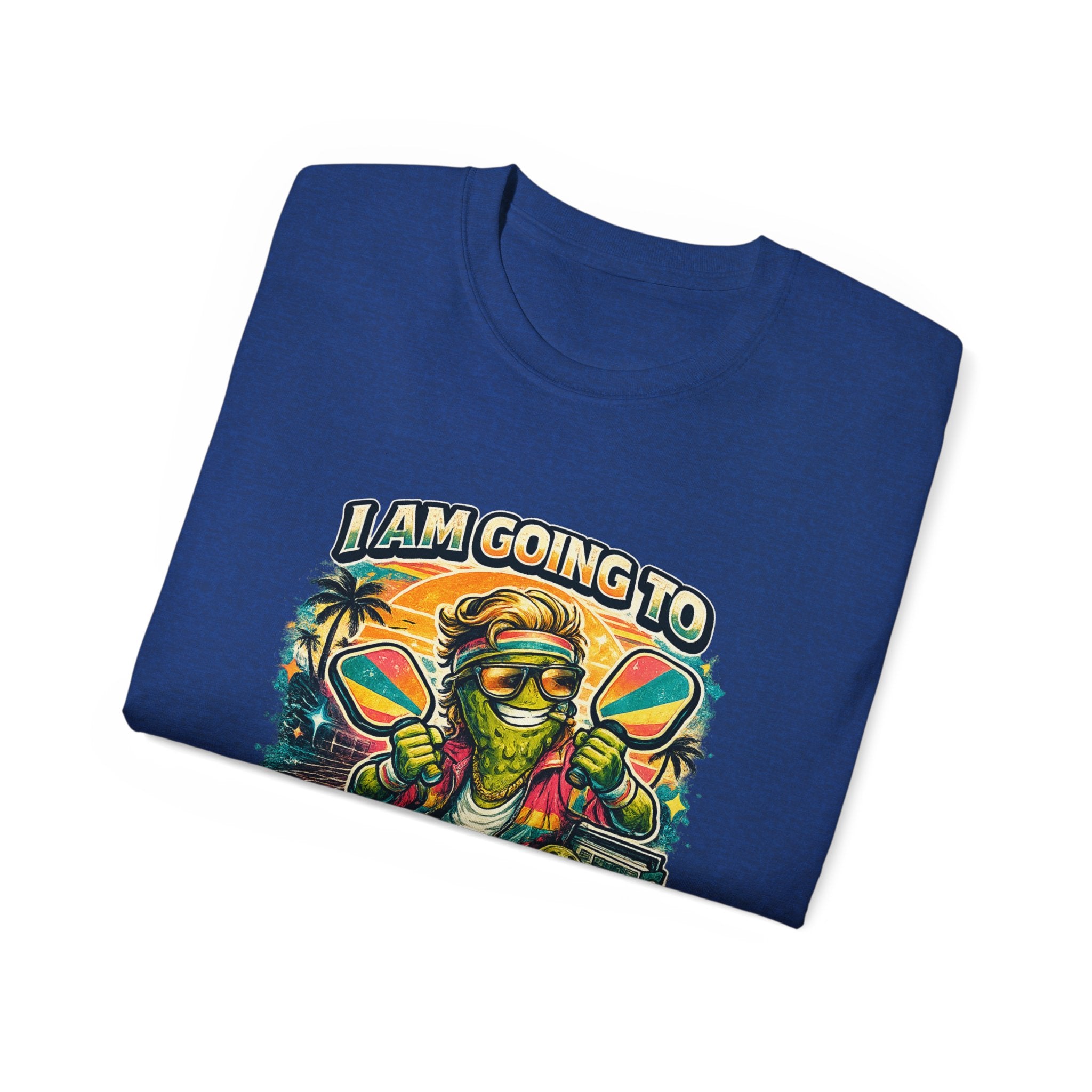 I Am Going To Pickle You Tee — Funny Pickleball Character Graphic T-Shirt