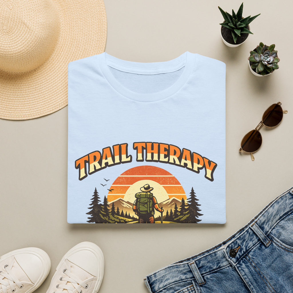 Men’s Trail Therapy T-Shirt — 'Trail Therapy Is Still Therapy' Male Hiking Graphic Tee