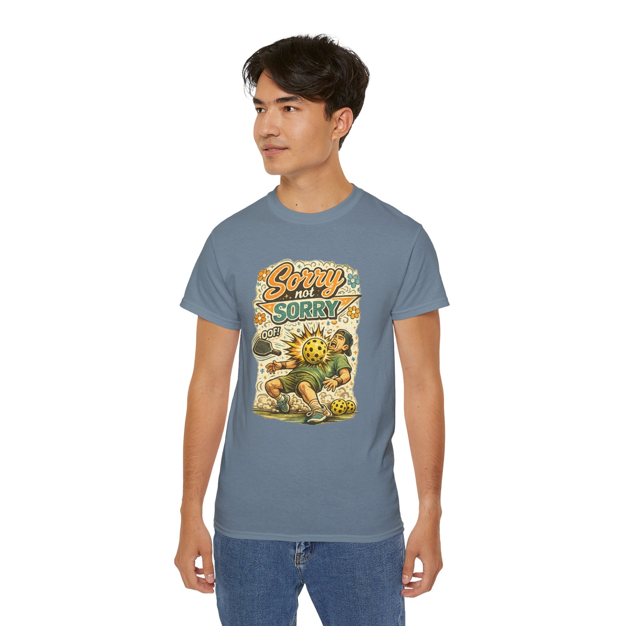 Sorry Not Sorry Pickleball Tee — Retro Vintage Pickleball Graphic Shirt