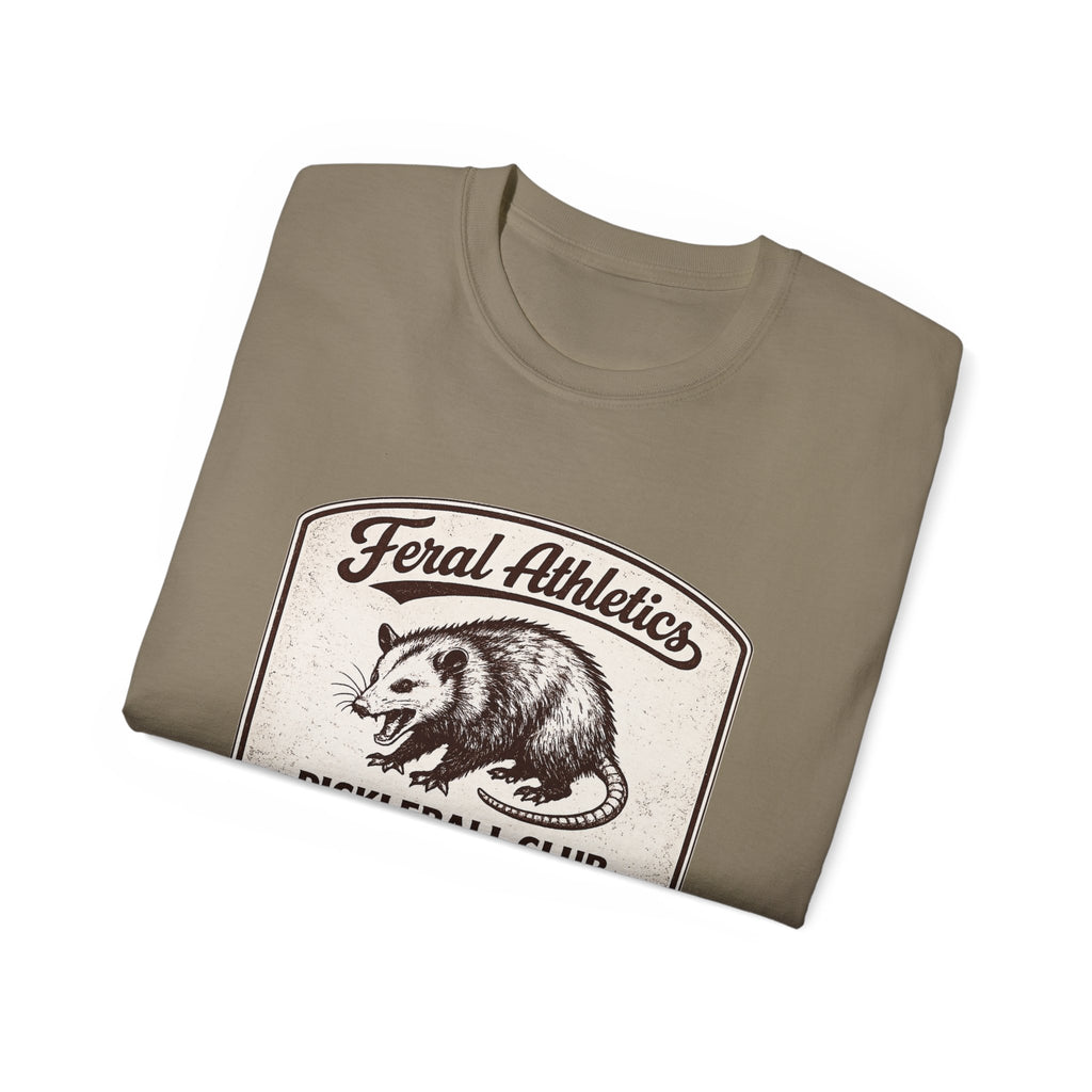 Pickleball Club Tee — "Feral Athletics" Vintage Possum Design