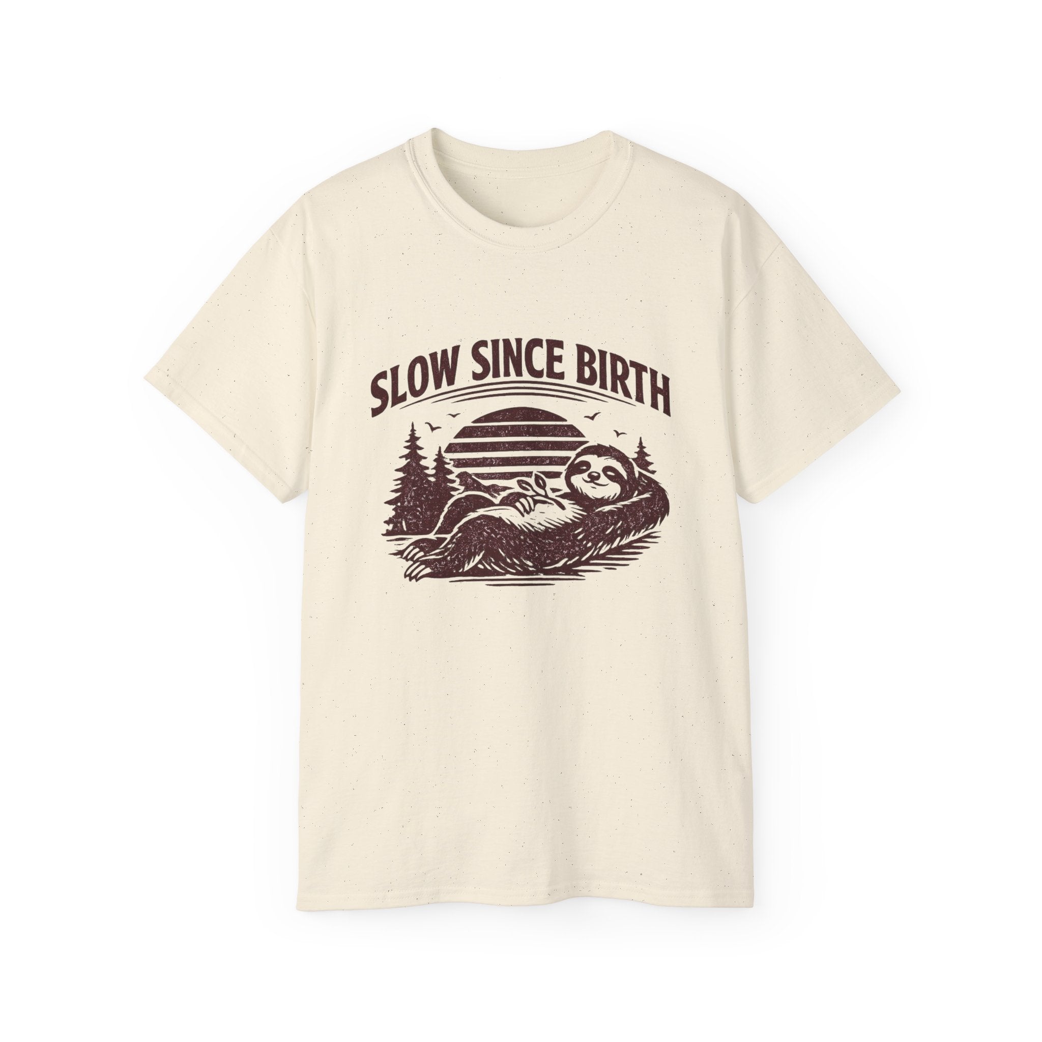 Slow Since Birth Sloth Tee — Funny Retro Nature T-Shirt