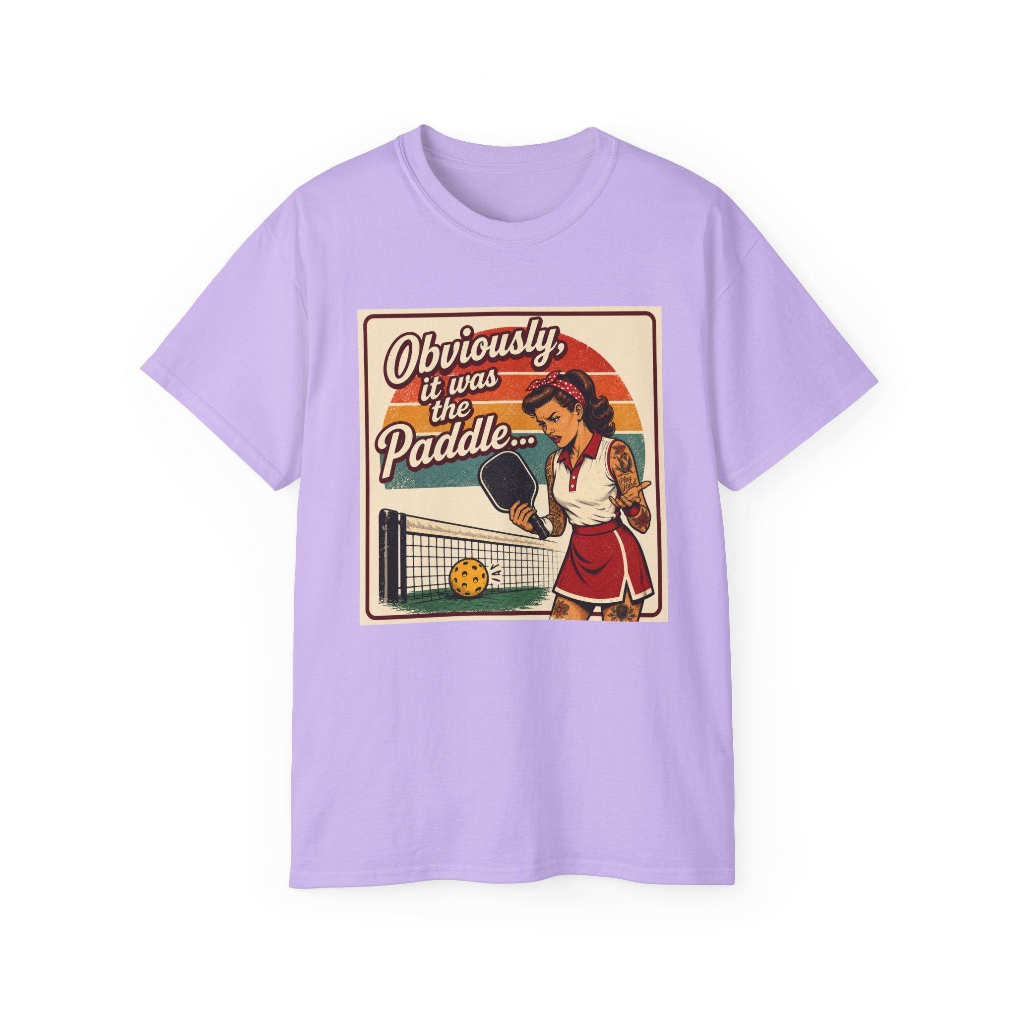 Pickleball Tee - "Obviously It Was The Paddle" Retro Vintage Design