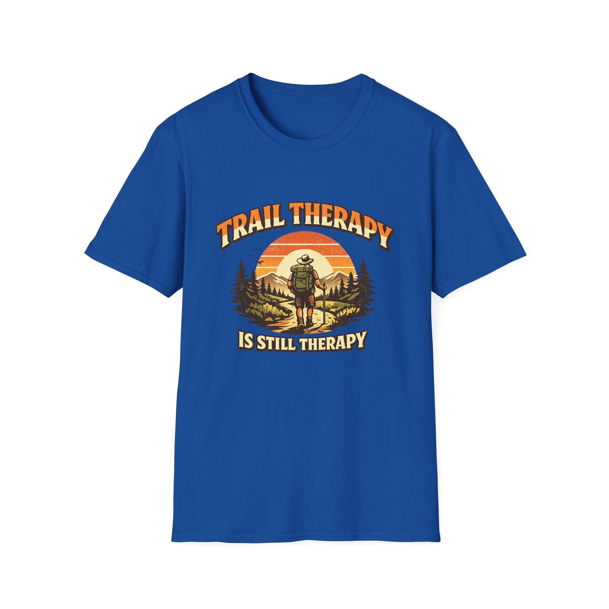 Men’s Trail Therapy T-Shirt — 'Trail Therapy Is Still Therapy' Male Hiking Graphic Tee