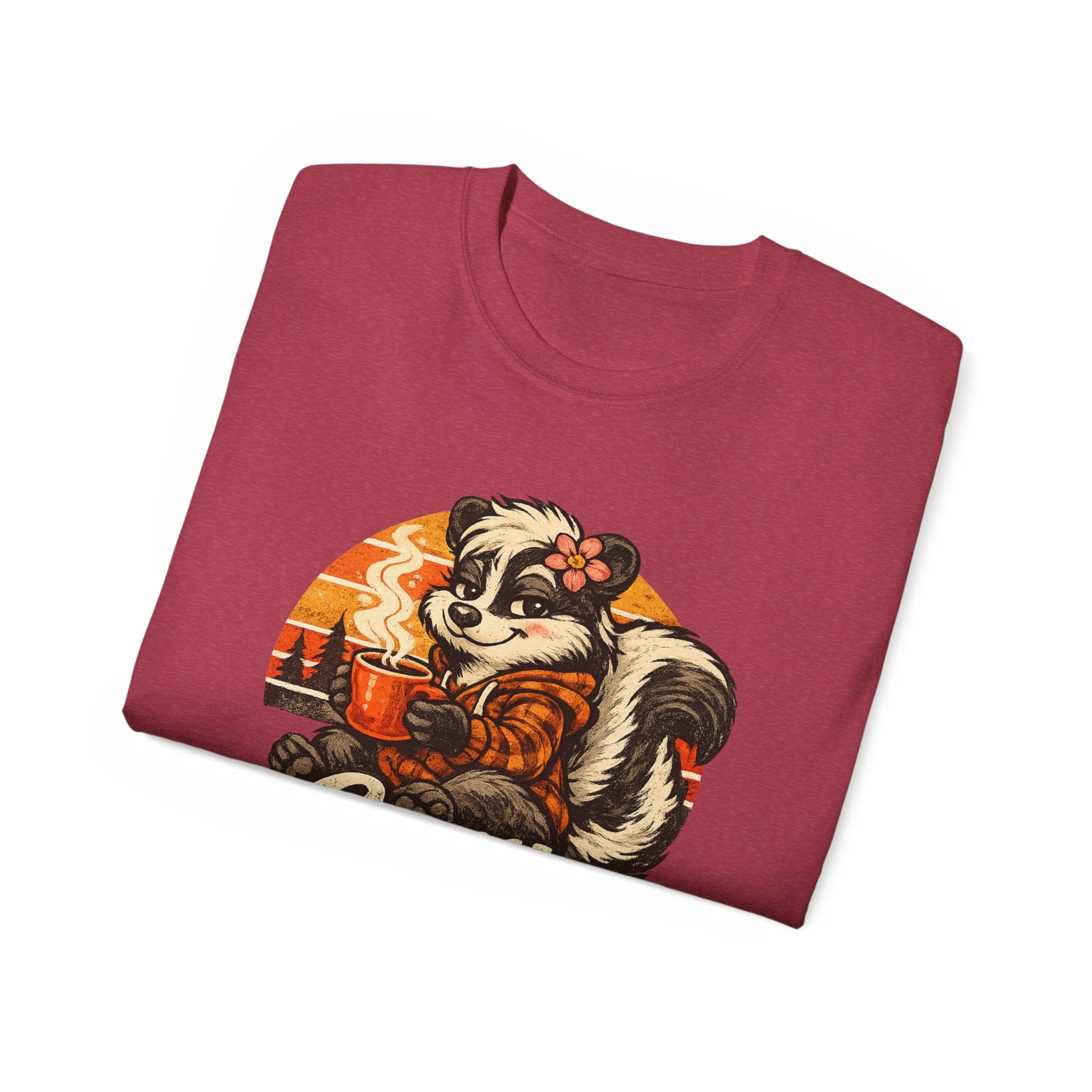 Cozy But Feral Skunk T-Shirt – Cute Retro Autumn Graphic Tee